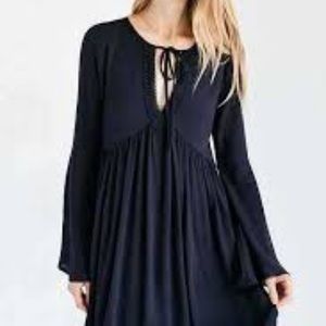 Ecote navy blue bell sleeve dress